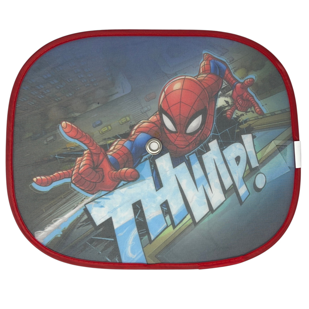 TENDINE PARASOLE LATERALI SPIDERMAN MARVEL COPPIA DI TENDINE PER AUTO 44 X 35 CM PROTEZIONE RAGGI UV - 9323