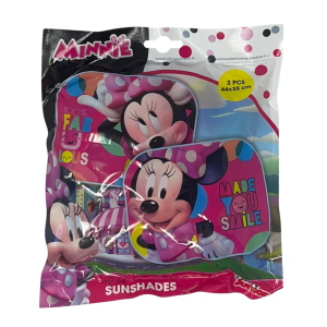 TENDINE PARASOLE LATERALI MINNIE DISNEY COPPIA DI TENDINE PER AUTO 44 X 35 CM PROTEZIONE RAGGI UV - 9332