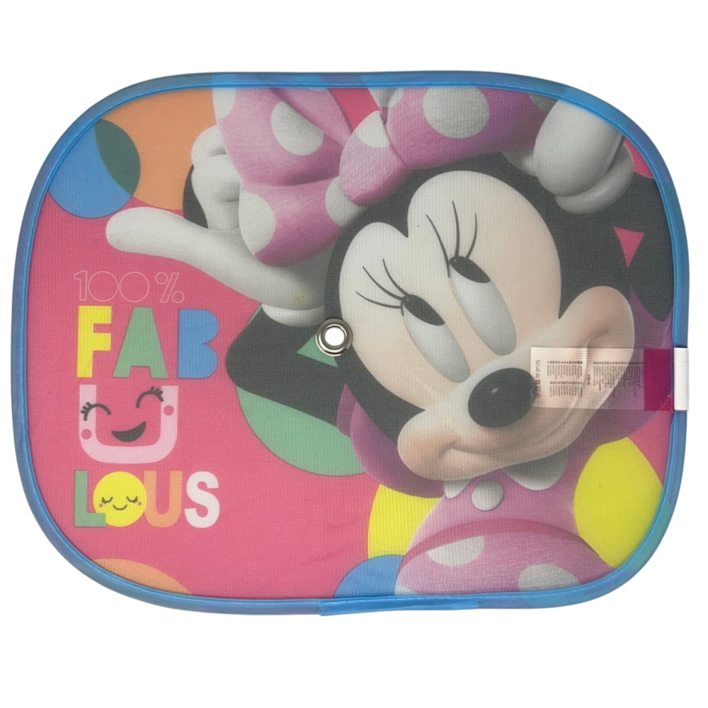 TENDINE PARASOLE LATERALI MINNIE DISNEY COPPIA DI TENDINE PER AUTO 44 X 35 CM PROTEZIONE RAGGI UV - 9332