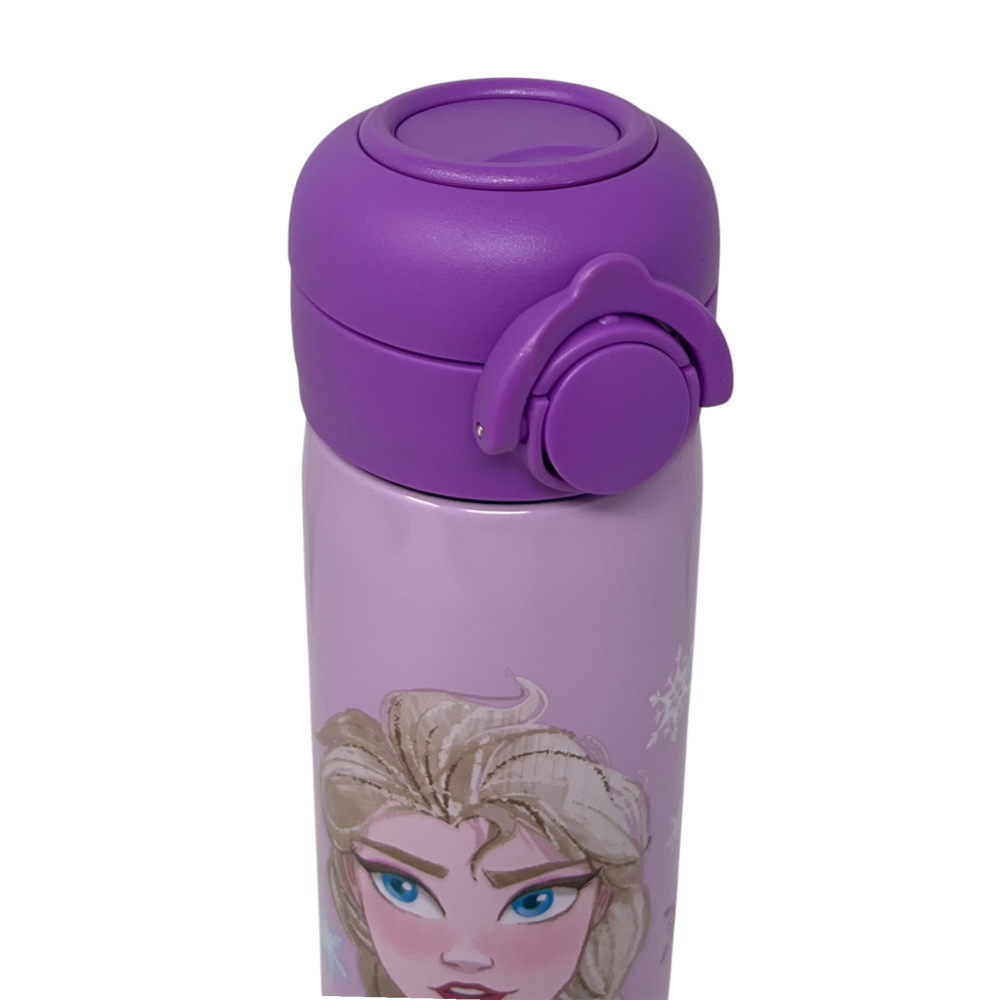BORRACCIA TERMICA FROZEN DISNEY IN ACCIAIO INOX APERTURA POP-UP CON CANNUCCIA 500 ML - 40795684