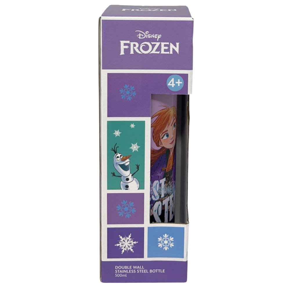 BORRACCIA TERMICA FROZEN DISNEY IN ACCIAIO INOX APERTURA POP-UP CON CANNUCCIA 500 ML - 40795684