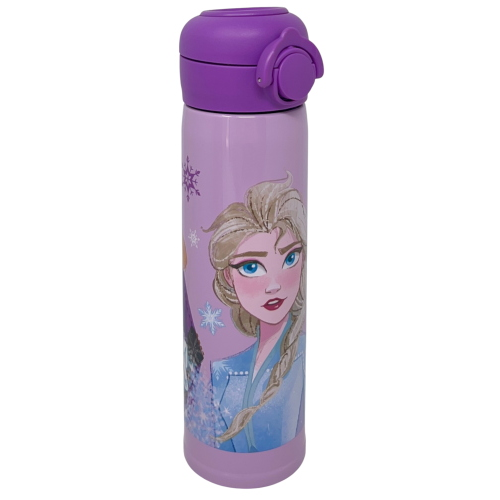 BORRACCIA TERMICA FROZEN DISNEY IN ACCIAIO INOX APERTURA POP-UP CON CANNUCCIA 500 ML - 40795684