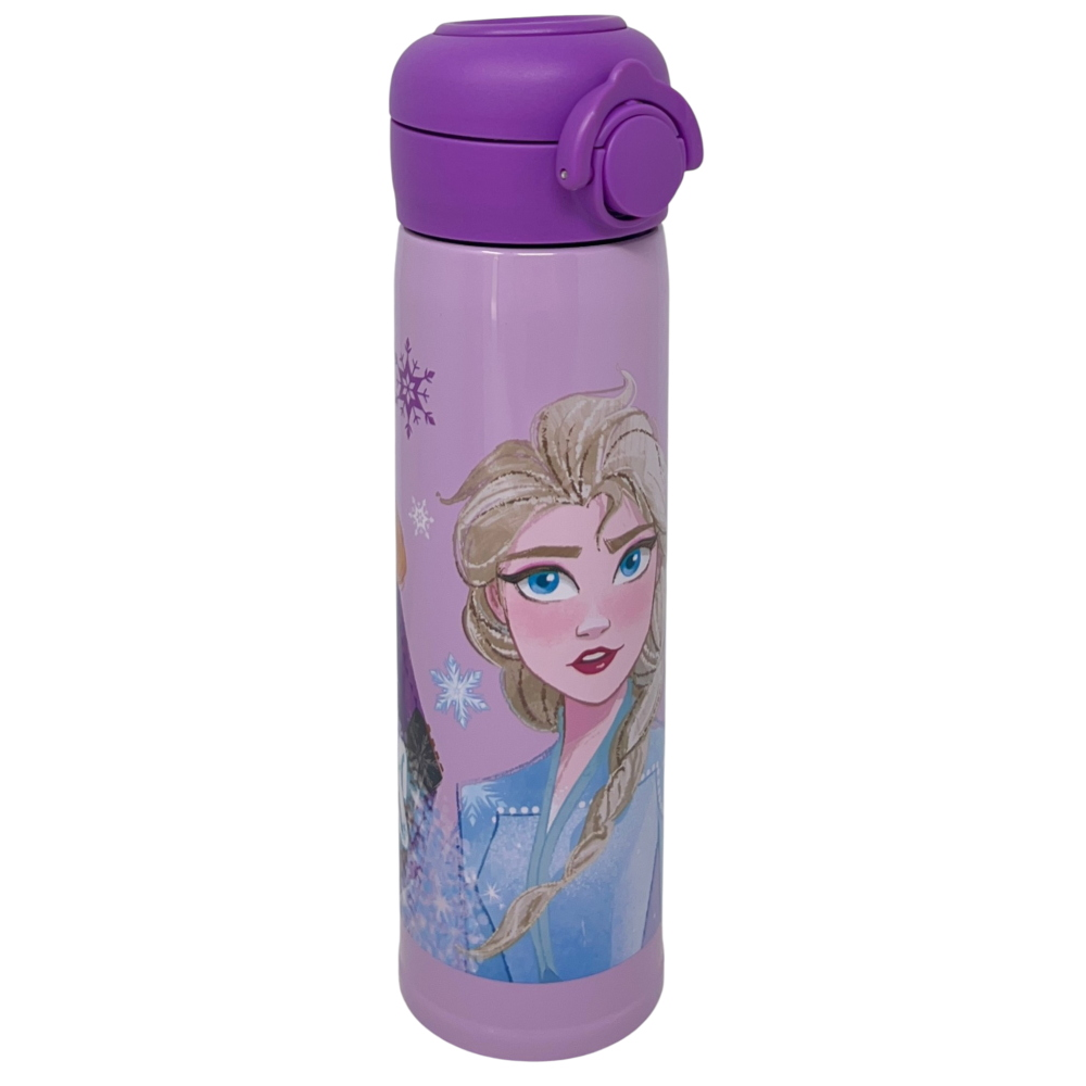 BORRACCIA TERMICA FROZEN DISNEY IN ACCIAIO INOX APERTURA POP-UP CON CANNUCCIA 500 ML - 40795684