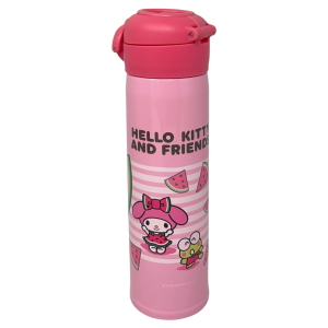 BORRACCIA TERMICA HELLO KITTY AND FRIENDS IN ACCIAIO INOX APERTURA POP-UP CON CANNUCCIA 500 ML - 40795812