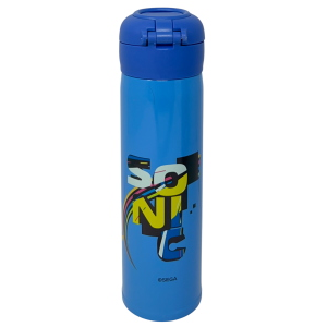 BORRACCIA TERMICA SONIC THE HEDGEHOG IN ACCIAIO INOX APERTURA POP-UP CON CANNUCCIA 500 ML - 40795829