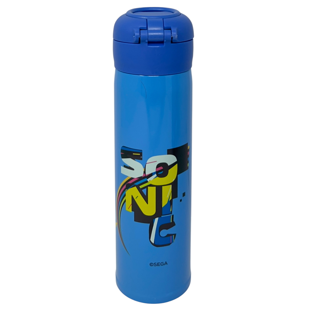 BORRACCIA TERMICA SONIC THE HEDGEHOG IN ACCIAIO INOX APERTURA POP-UP CON CANNUCCIA 500 ML - 40795829
