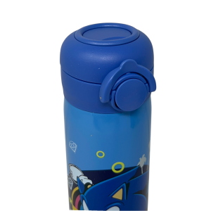 BORRACCIA TERMICA SONIC THE HEDGEHOG IN ACCIAIO INOX APERTURA POP-UP CON CANNUCCIA 500 ML - 40795829