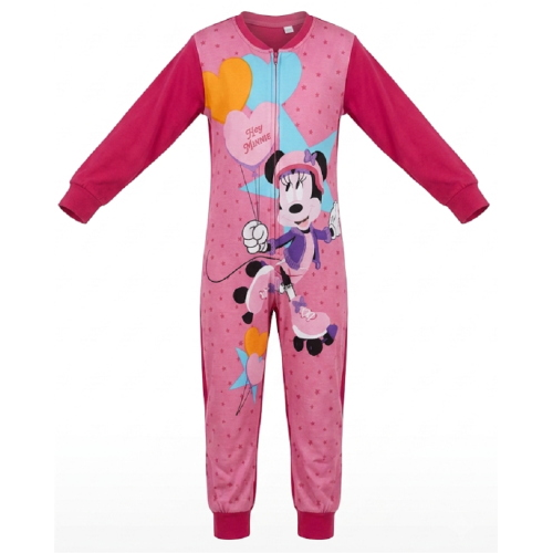 PIGIAMA TUTONE LUNGO MINNIE MOUSE DISNEY 100% COTONE INTERLOCK - MIN0050FUXIA