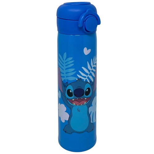 BORRACCIA TERMICA STITCH DISNEY IN ACCIAIO INOX APERTURA POP-UP CON CANNUCCIA 500 ML - 40795552