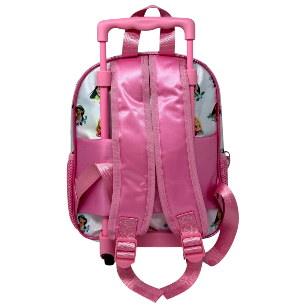 ZAINO ASILO TROLLEY 3D PRINCIPESSE DISNEY ZAINETTO 34 CM CON CARRELLO PER SCUOLA MATERNA - 08431