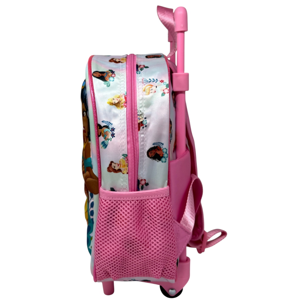 ZAINO ASILO TROLLEY 3D PRINCIPESSE DISNEY ZAINETTO 34 CM CON CARRELLO PER SCUOLA MATERNA - 08431