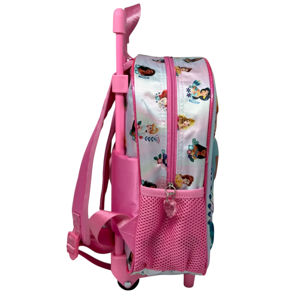 ZAINO ASILO TROLLEY 3D PRINCIPESSE DISNEY ZAINETTO 34 CM CON CARRELLO PER SCUOLA MATERNA - 08431