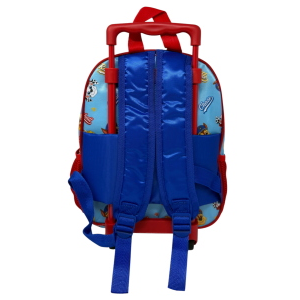 ZAINO ASILO TROLLEY 3D PAW PATROL ZAINETTO 34 CM CON CARRELLO PER SCUOLA MATERNA - 09576
