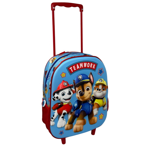 ZAINO ASILO TROLLEY 3D PAW PATROL ZAINETTO 34 CM CON CARRELLO PER SCUOLA MATERNA - 09576