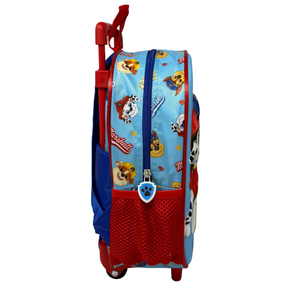 ZAINO ASILO TROLLEY 3D PAW PATROL ZAINETTO 34 CM CON CARRELLO PER SCUOLA MATERNA - 09576