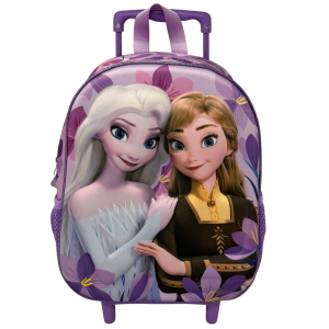 ZAINO ASILO TROLLEY 3D FROZEN DISNEY ZAINETTO 34 CM CON CARRELLO PER SCUOLA MATERNA - 09592