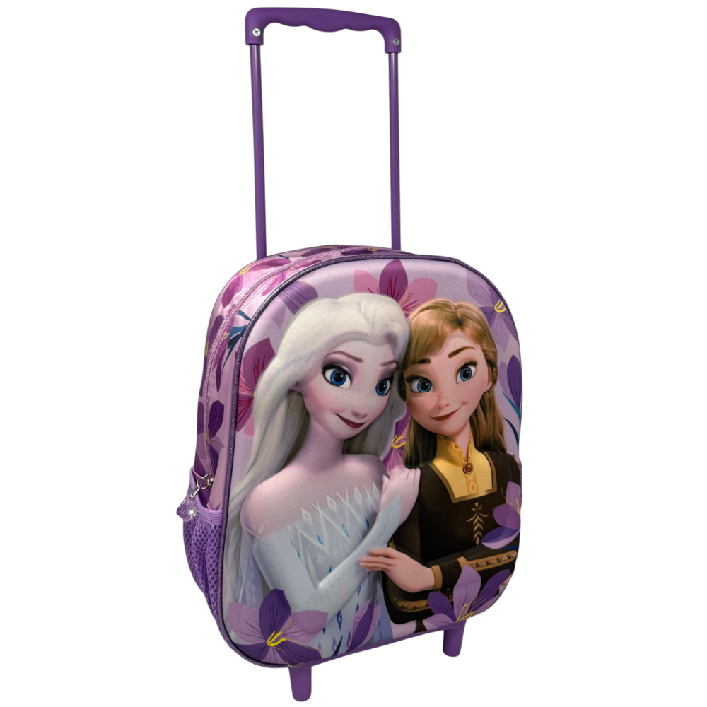 ZAINO ASILO TROLLEY 3D FROZEN DISNEY ZAINETTO 34 CM CON CARRELLO PER SCUOLA MATERNA - 09592