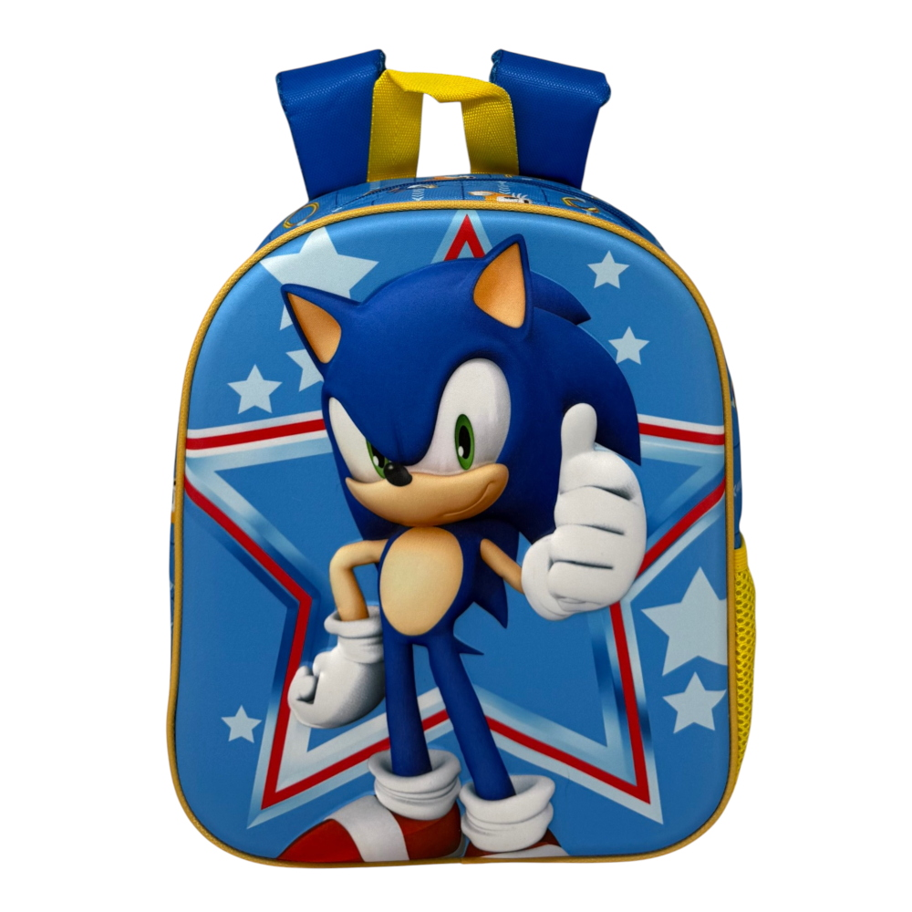 ZAINO ASILO 3D SONIC THE HEDGEHOG BORSA 31 CM PER SCUOLA MATERNA O TEMPO LIBERO - 09597