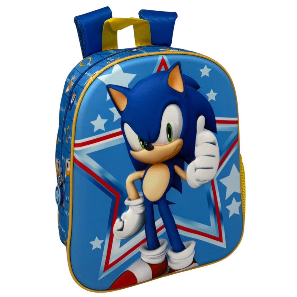 ZAINO ASILO 3D SONIC THE HEDGEHOG BORSA 31 CM PER SCUOLA MATERNA O TEMPO LIBERO - 09597