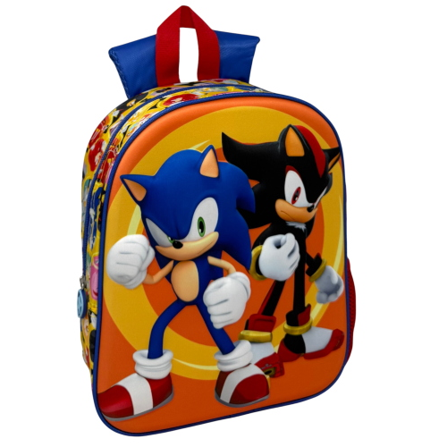 ZAINO ASILO 3D SONIC THE HEDGEHOG BORSA 31 CM PER SCUOLA MATERNA O TEMPO LIBERO - 09602