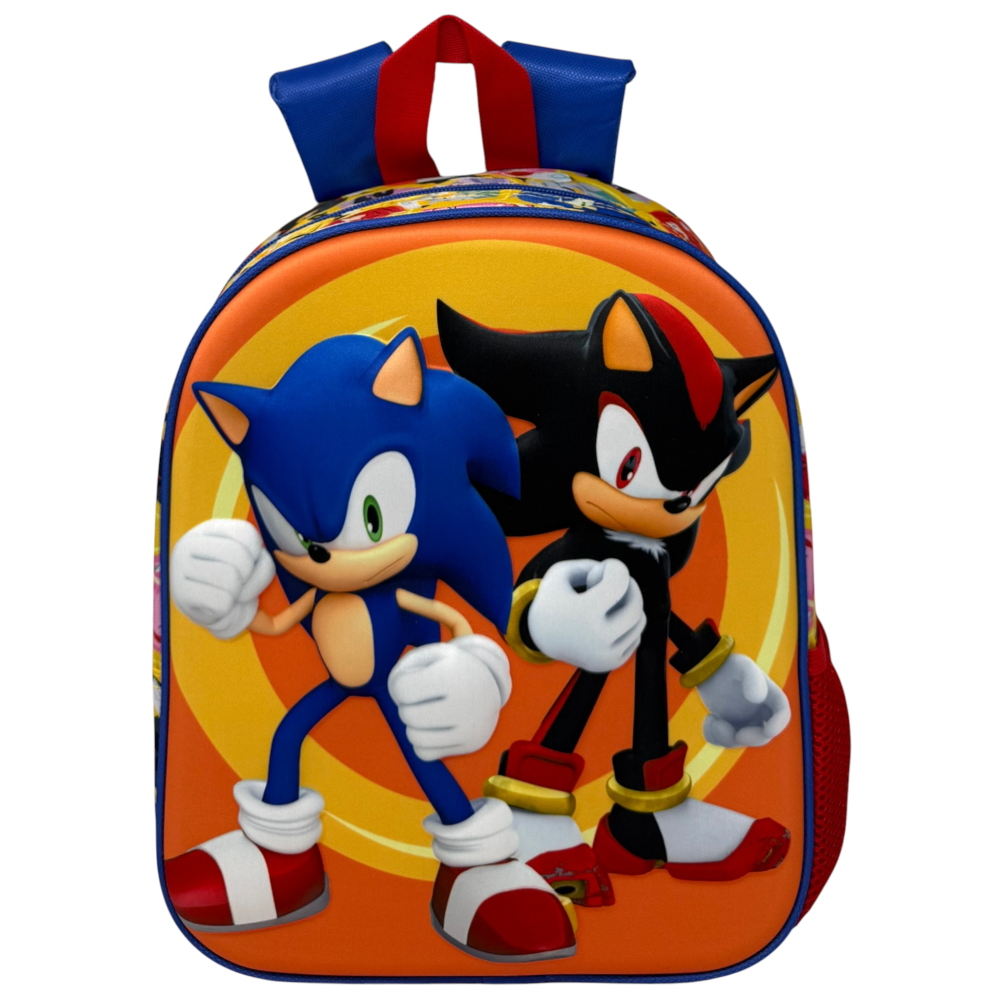 ZAINO ASILO 3D SONIC THE HEDGEHOG BORSA 31 CM PER SCUOLA MATERNA O TEMPO LIBERO - 09602