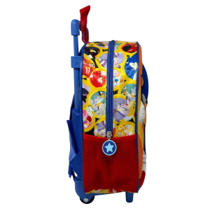 ZAINO ASILO TROLLEY 3D SONIC THE HEDGEHOG ZAINETTO 34 CM CON CARRELLO PER SCUOLA MATERNA - 09604