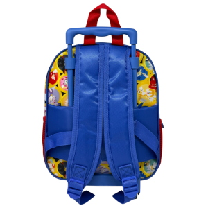 ZAINO ASILO TROLLEY 3D SONIC THE HEDGEHOG ZAINETTO 34 CM CON CARRELLO PER SCUOLA MATERNA - 09604