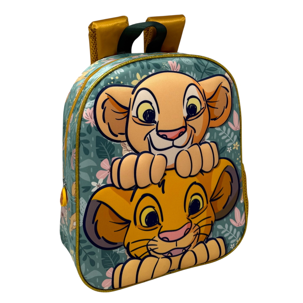 ZAINO ASILO 3D SIMBA IL RE LEONE BORSA 31 CM PER SCUOLA MATERNA O TEMPO LIBERO - 09635