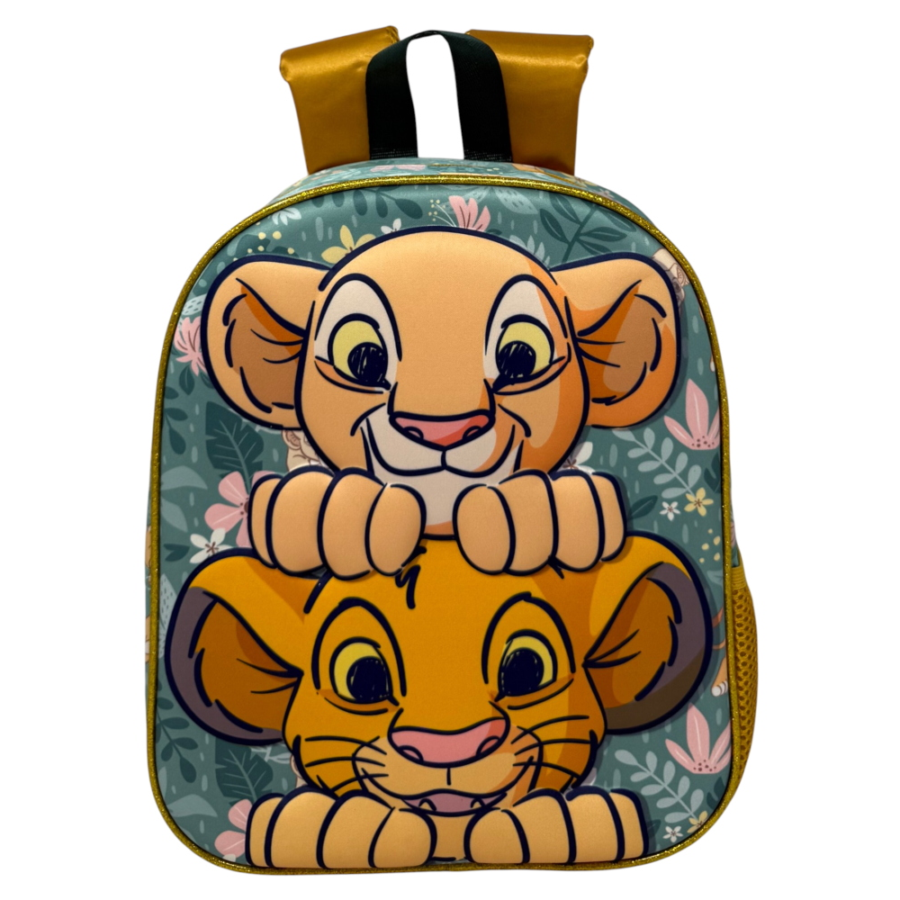 ZAINO ASILO 3D SIMBA IL RE LEONE BORSA 31 CM PER SCUOLA MATERNA O TEMPO LIBERO - 09635