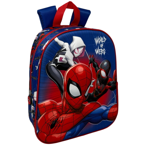 ZAINO ASILO 3D SPIDERMAN MARVEL BORSA 31 CM PER SCUOLA MATERNA O TEMPO LIBERO - 09567