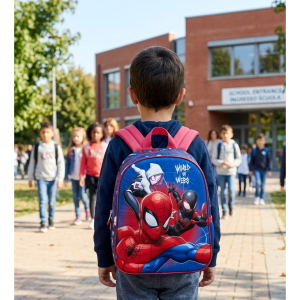 ZAINO ASILO 3D SPIDERMAN MARVEL BORSA 31 CM PER SCUOLA MATERNA O TEMPO LIBERO - 09567