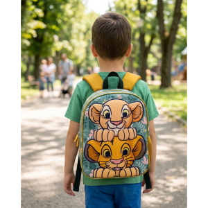 ZAINO ASILO 3D SIMBA IL RE LEONE BORSA 31 CM PER SCUOLA MATERNA O TEMPO LIBERO - 09635