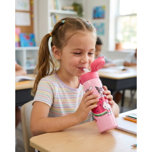 BORRACCIA TERMICA HELLO KITTY AND FRIENDS IN ACCIAIO INOX APERTURA POP-UP CON CANNUCCIA 500 ML - 40795812