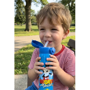 BORRACCIA TERMICA TOPOLINO DISNEY IN ACCIAIO INOX APERTURA POP-UP CON CANNUCCIA 500 ML - 40795679