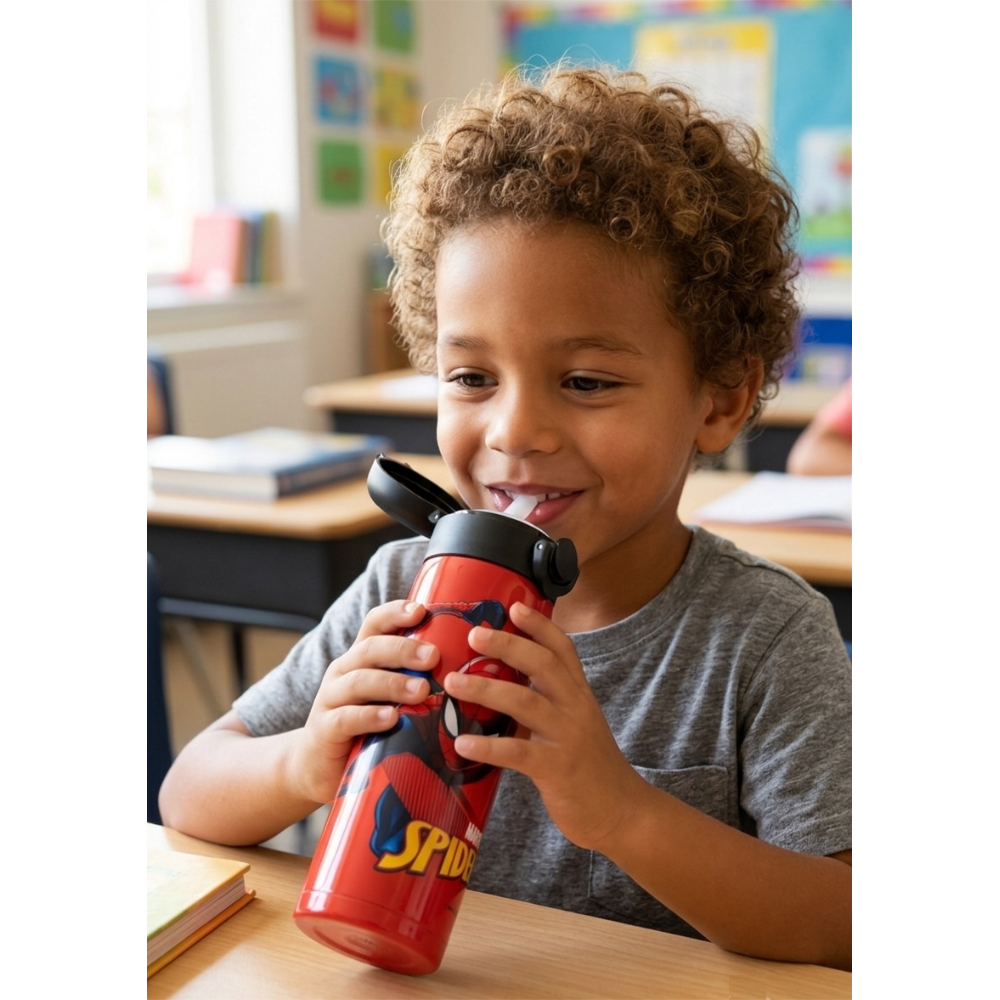 BORRACCIA TERMICA SPIDERMAN MARVEL IN ACCIAIO INOX APERTURA POP-UP CON CANNUCCIA 500 ML - 40795683