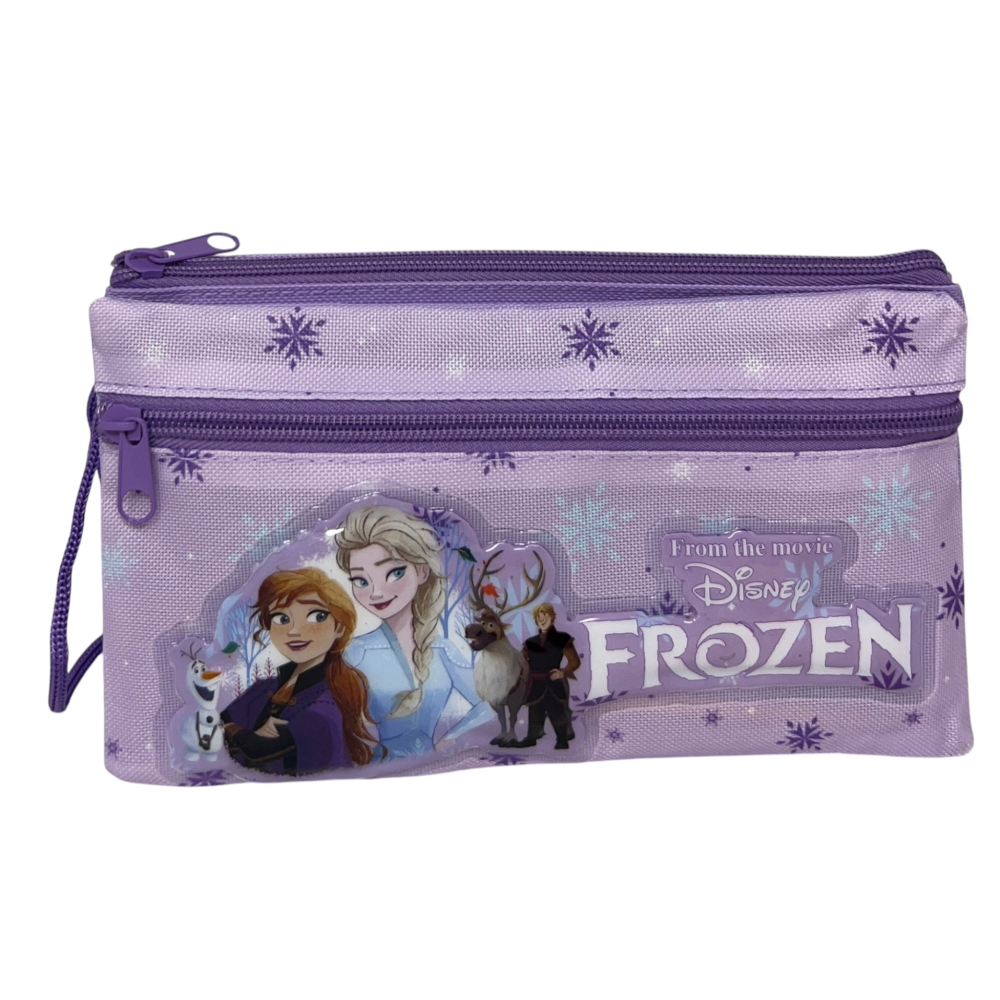 TOMBOLINO FROZEN DISNEY 3 SCOMPARTI BUSTINA ASTUCCIO PORTACOLORI 22 CM - FR1337