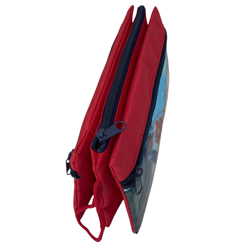 TOMBOLINO SPIDERMAN MARVEL 3 SCOMPARTI BUSTINA ASTUCCIO PORTACOLORI 22 CM - SP1337