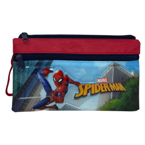 TOMBOLINO SPIDERMAN MARVEL 3 SCOMPARTI BUSTINA ASTUCCIO PORTACOLORI 22 CM - SP1337