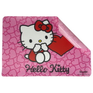 TOVAGLIETTA HELLO KITTY SANRIO IN PLASTICA MORBIDA ANTISCIVOLO RIPIEGABILE LAVABILE DA COLAZIONE PRANZO CM.44X30 - 300042