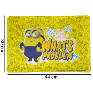 TOVAGLIETTA MINIONS CATTIVISSIMO ME IN PLASTICA MORBIDA ANTISCIVOLO RIPIEGABILE LAVABILE DA COLAZIONE PRANZO CM.44X30 - CI9137
