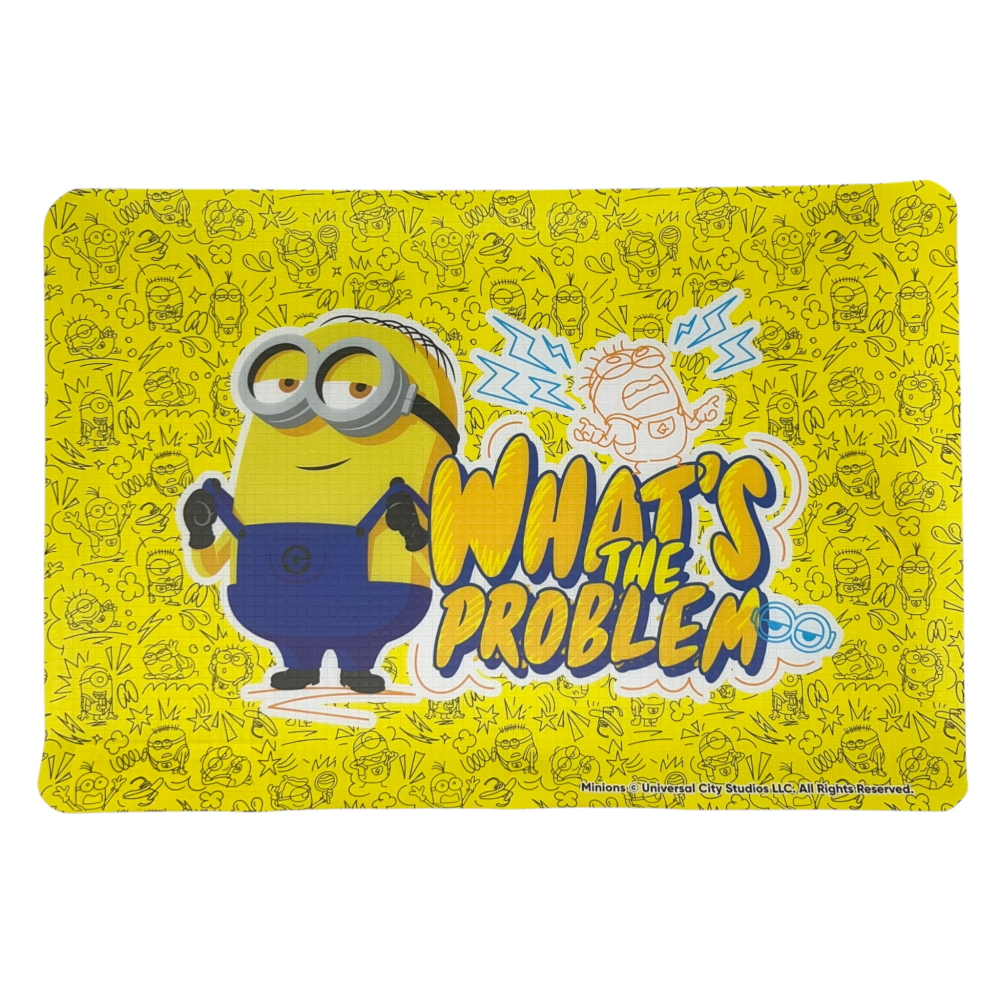 TOVAGLIETTA MINIONS CATTIVISSIMO ME IN PLASTICA MORBIDA ANTISCIVOLO RIPIEGABILE LAVABILE DA COLAZIONE PRANZO CM.44X30 - CI9137