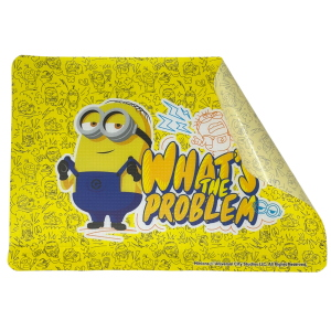 TOVAGLIETTA MINIONS CATTIVISSIMO ME IN PLASTICA MORBIDA ANTISCIVOLO RIPIEGABILE LAVABILE DA COLAZIONE PRANZO CM.44X30 - CI9137