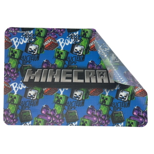 TOVAGLIETTA MINECRAFT IN PLASTICA MORBIDA ANTISCIVOLO RIPIEGABILE LAVABILE DA COLAZIONE PRANZO CM.44X30 - FU6023