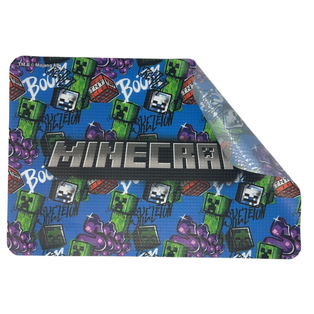 TOVAGLIETTA MINECRAFT IN PLASTICA MORBIDA ANTISCIVOLO RIPIEGABILE LAVABILE DA COLAZIONE PRANZO CM.44X30 - FU6023