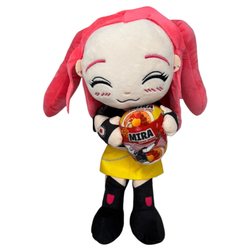 PELUCHE MIRA HUNTRIX PUPAZZO 35 CM KPOP DEMON HUNTERS CON RAMEN IN FIBRA RICICLATA - 5592D/MIRA