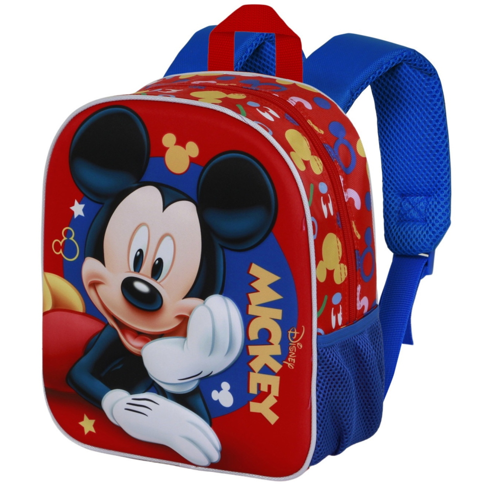 ZAINO ASILO 3D TOPOLINO DISNEY BORSA 31 CM CON SPALLACCI IMBOTTITI E TASCA LATERALE - 09555