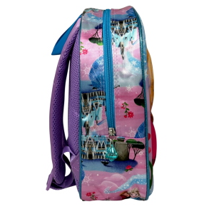 ZAINO ASILO 3D FROZEN DISNEY BORSA 31 CM CON CHARM CRISTALLO E TASCA LATERALE - 09582