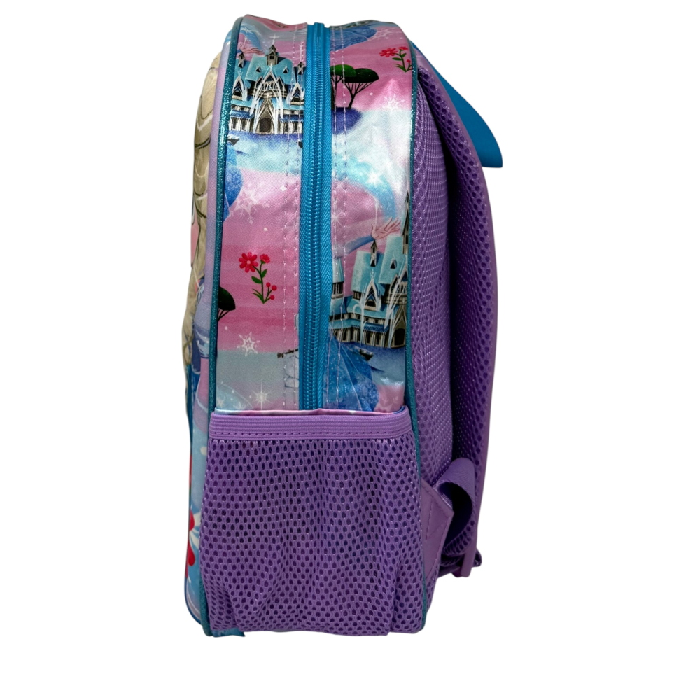ZAINO ASILO 3D FROZEN DISNEY BORSA 31 CM CON CHARM CRISTALLO E TASCA LATERALE - 09582