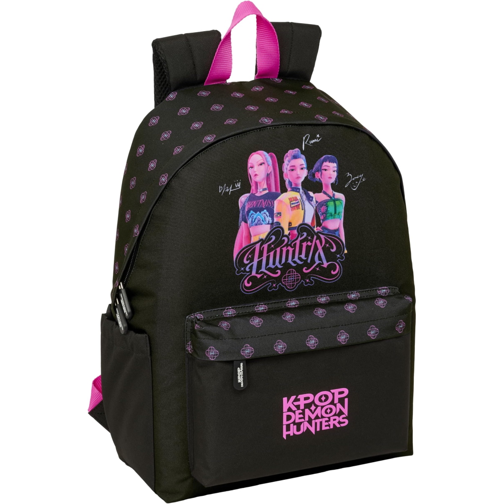 ZAINO SCUOLA HUNTRIX KPOP DEMON HUNTERS BORSA MODELLO AMERICANO 43 CM CON TASCA PORTA LAPTOP - 8775