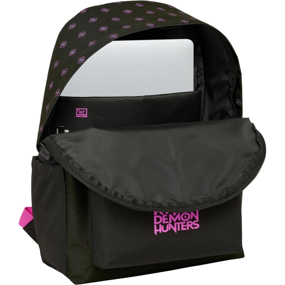 ZAINO SCUOLA HUNTRIX KPOP DEMON HUNTERS BORSA MODELLO AMERICANO 43 CM CON TASCA PORTA LAPTOP - 8775